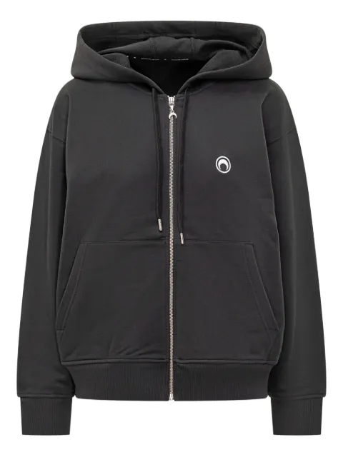 Marine Serre moon hoodie Black UST017BCJER0013BK99