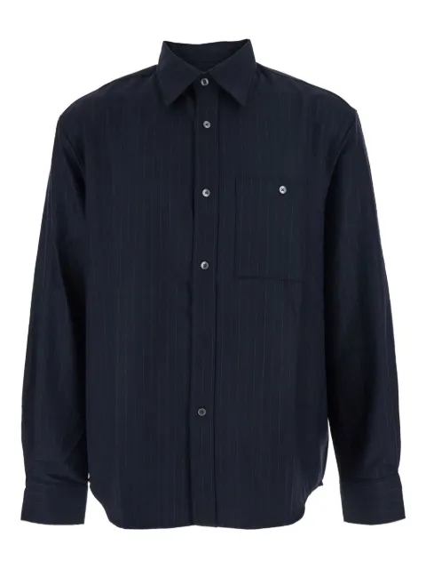 TONYWACK pinstripe-pattern long-sleeve shirt Blue BE34SH21NAVYPINSTRIPE