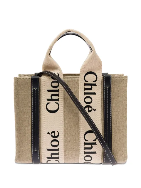 Chloé small Woody tote bag Neutrals C22AS397I26