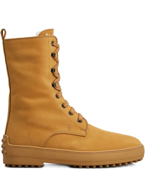 Tod's lace-up gommino boots Neutrals XXW84L0JT50UFQ