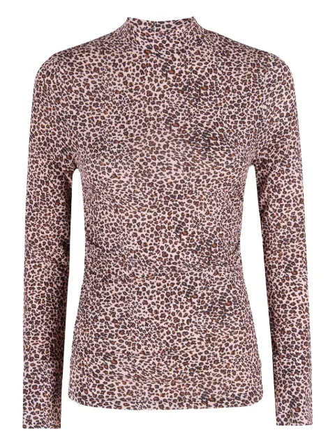 FARM Rio leopard-print top Pink 346005
