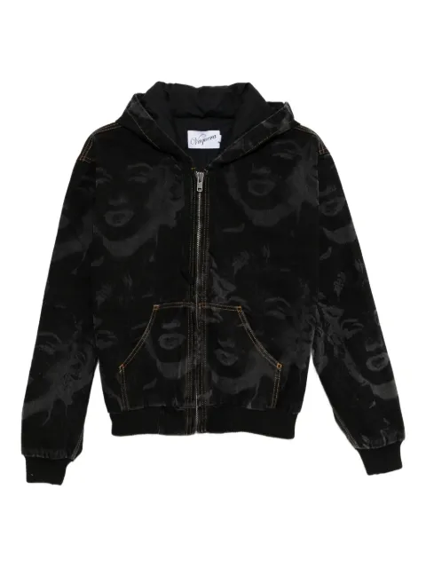 Vaquera printed hooded jacket Black VAQ10J006