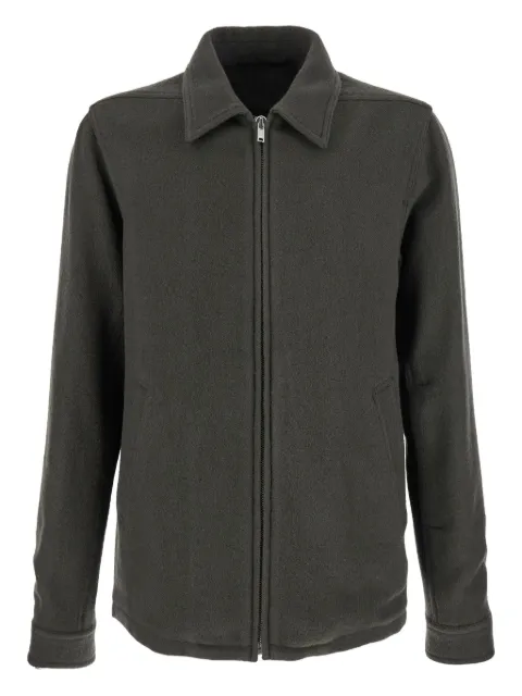 Rick Owens classic-collar zip-fastening jacket Green RU02E1764WBD25