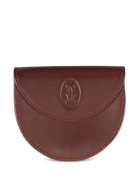 Cartier 1990s leather coin case Red 15016205