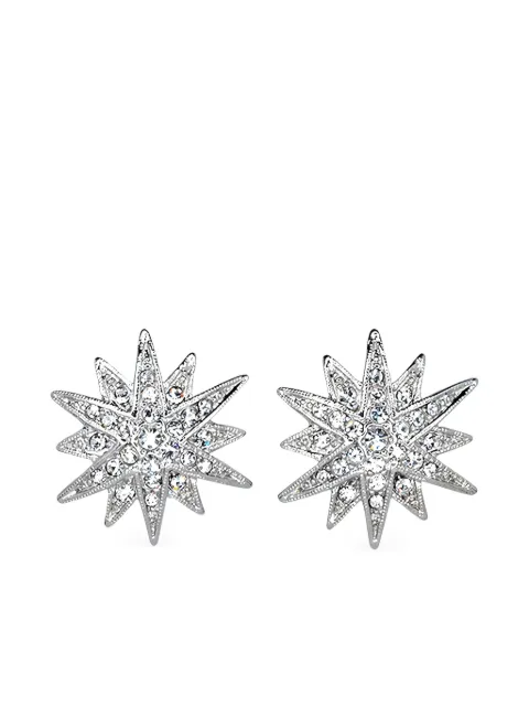 Kenneth Jay Lane rhodium star-shape earrings Silver 4552ESC