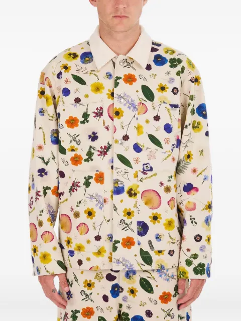 Nahmias floral-print pocketed shirt jacket Neutrals D9J49752