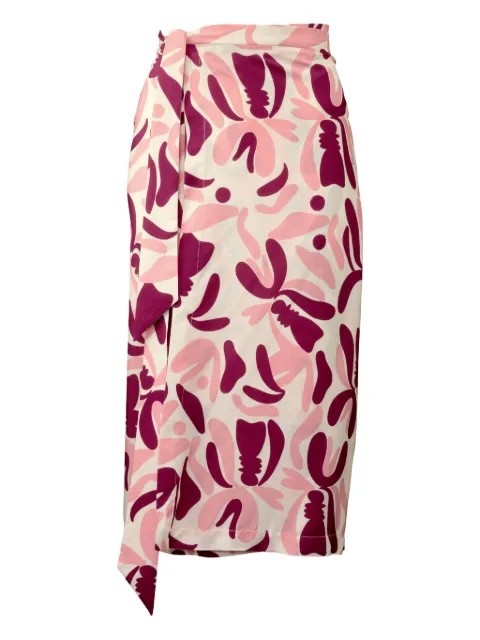 Adriana Degreas bold floral sarong White SAPR0143V26