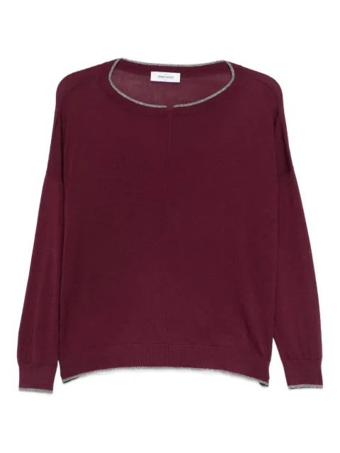 Gran Sasso contrasting-trim top Purple 4329014735