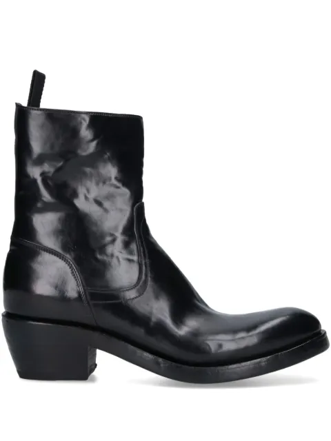 Premiata Kingbrass zip-fastening leather boots Black 32334KING