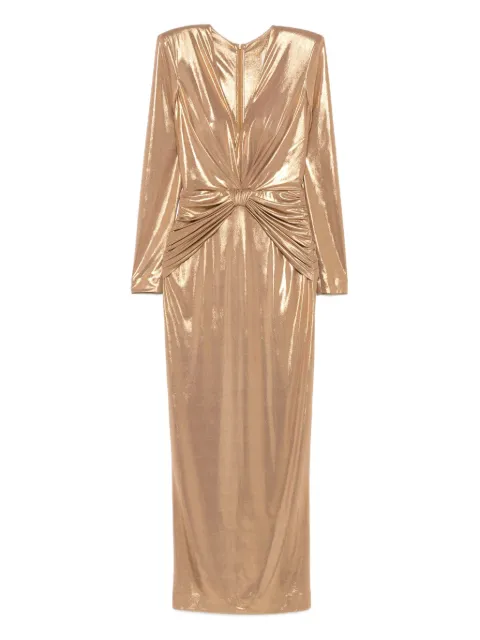 CRISTALLINI Vega knotted maxi dress Gold CA180