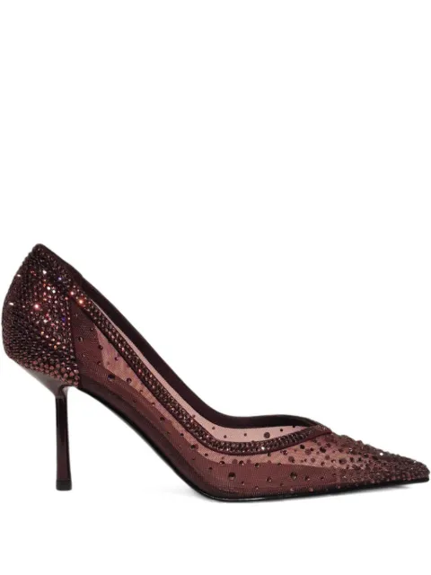 Le Silla 90mm Nicole embellished stiletto pumps Brown 4191E080BXPPKAB
