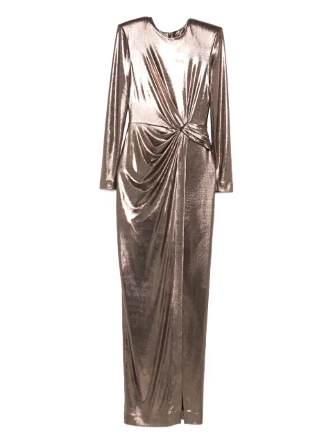 CRISTALLINI Ornelia twisted maxi dress Brown CA179