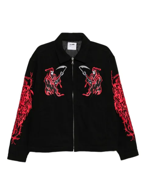 Warren Lotas graphic-embroidered jacket Black AW253014BBLK1262L