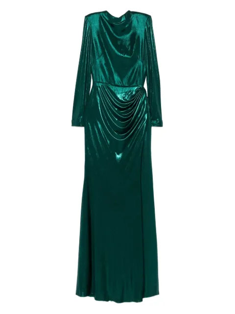 CRISTALLINI Nyssia draped maxi dress Green CA167