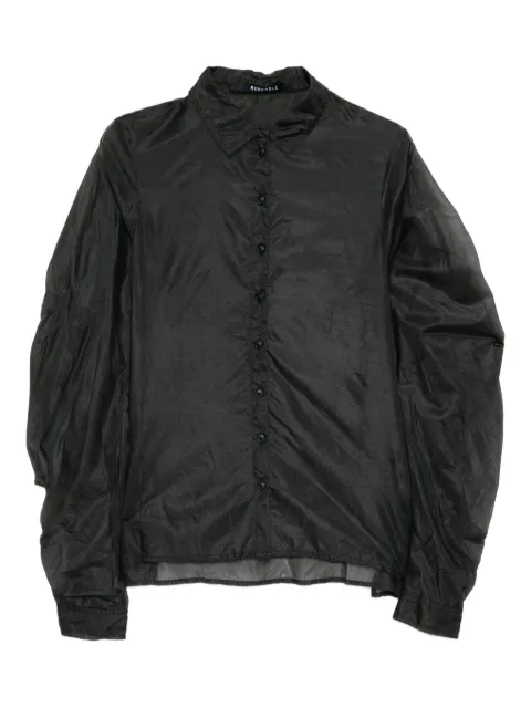 Rundholz see-through asymmetric shirt Black 1780402BLK