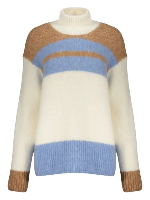Herno striped high-neck sweater White ML000007D70182