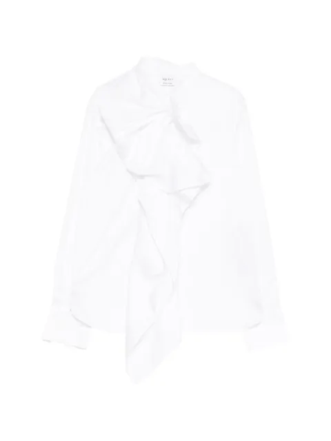 Alexander McQueen ruffled long-sleeve shirt White 846035QAACA