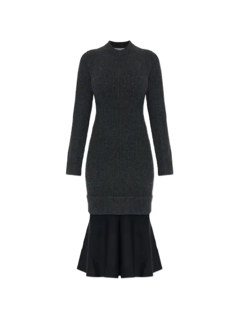 Alexander Wang ribbed long-sleeves midi dress Grey 1KC1266013010