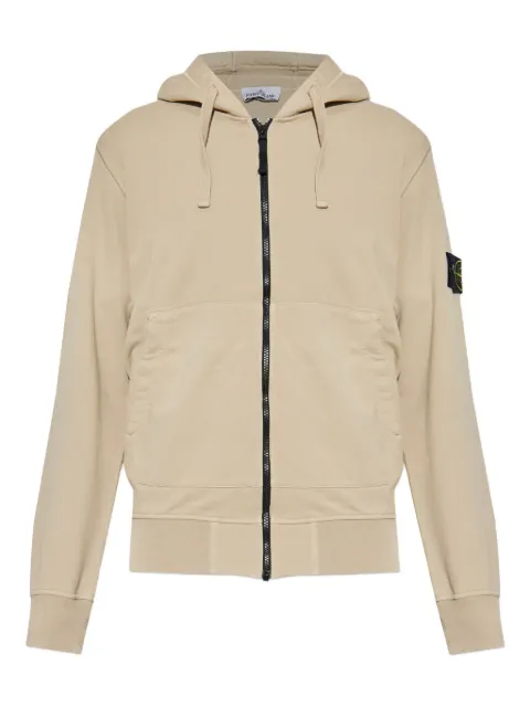 Stone Island 6100061 organic cotton fleece sweatshirt Neutrals L1S156100061S0051
