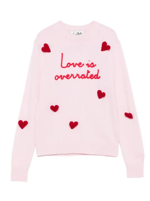 MC2 Saint Barth heart-embroidered sweater Pink NEWQUEEN