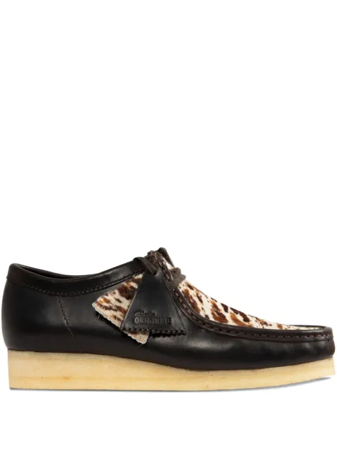 Clarks animal-print lace-up shoes Brown 26183768