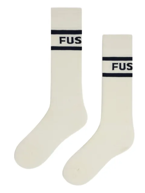 Fusalp stripe-detail logo-jacquard socks Neutrals 24HG3719