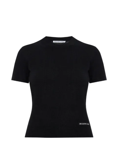 Alexander Wang logo crew-neck T-shirt Black 4KC1261114001