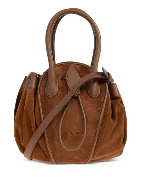 Marni suede Tulipea small handbag Brown SBMP0223A1P8676