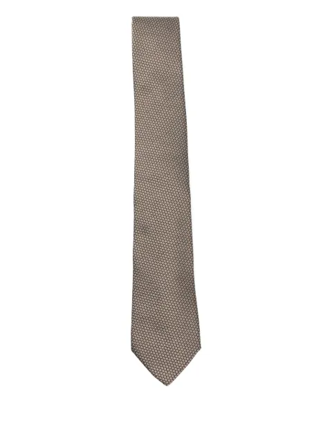 Dell'oglio patterned tie Brown PITT439