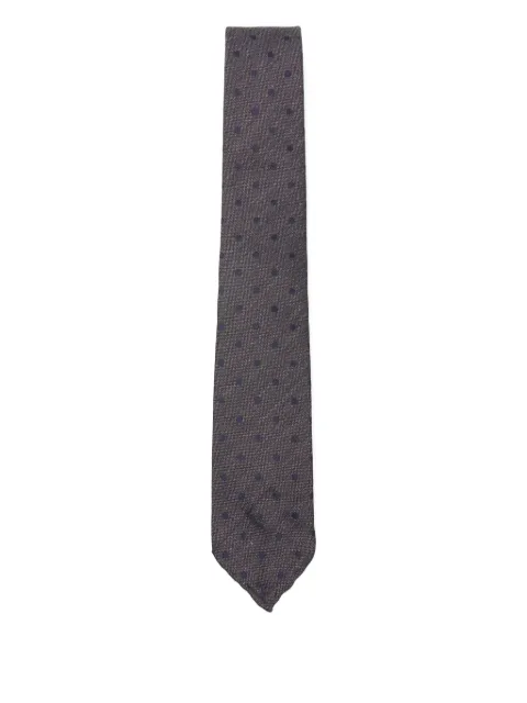 Dell'oglio polka dot tie Brown PITTSF435