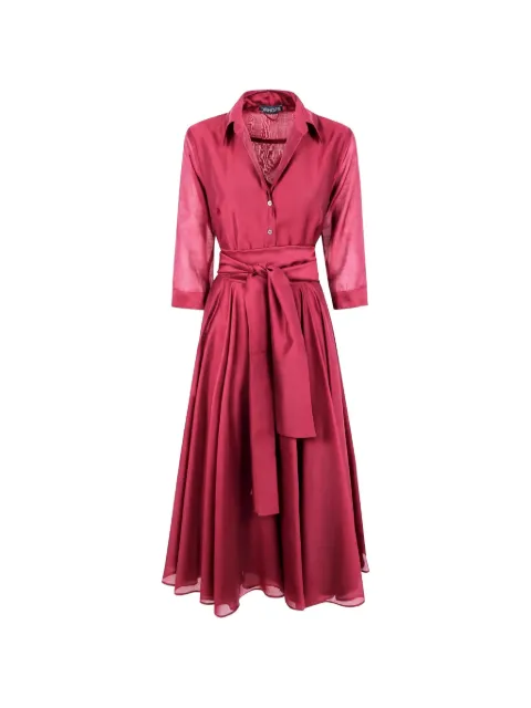 DRHOPE tie-waist shirt dress Red 311714281