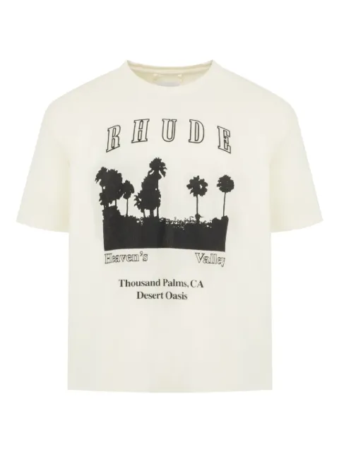 RHUDE graphic-print T-shirt Neutrals RHFW25TT02012