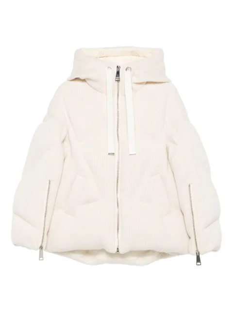 Khrisjoy Iconic knitted puffer jacket Neutrals KWF25R0601KT0004