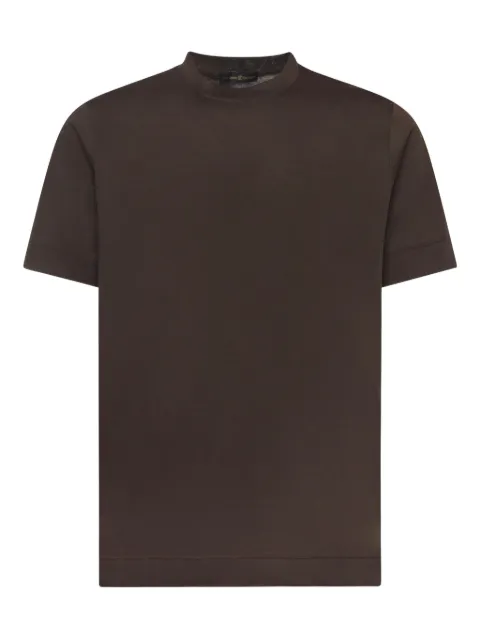 Giuliano Galiano short-sleeved crew neck T-shirt Brown AIGUEMORO