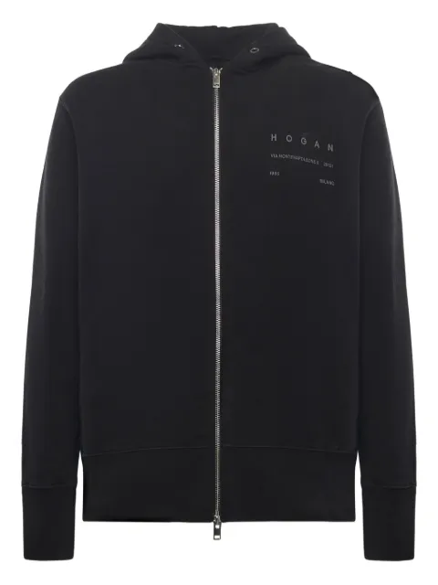 Hogan logo-print hoodie Black KQMB551203TXUY