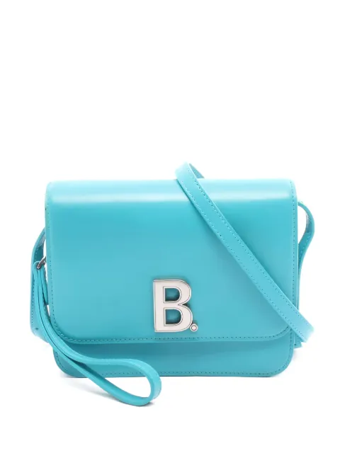 Balenciaga Pre-Owned 2010s B-Logo leather shoulder bag Blue 1021530