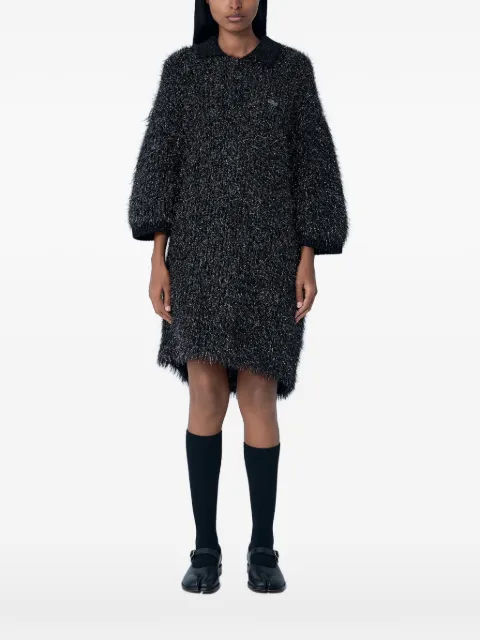Lacoste logo-detail sweater dress Black AH3740S5T