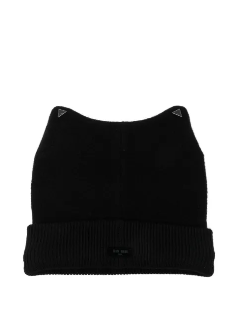 TEAM WANG design logo-patch beanie Black TWFW25E431