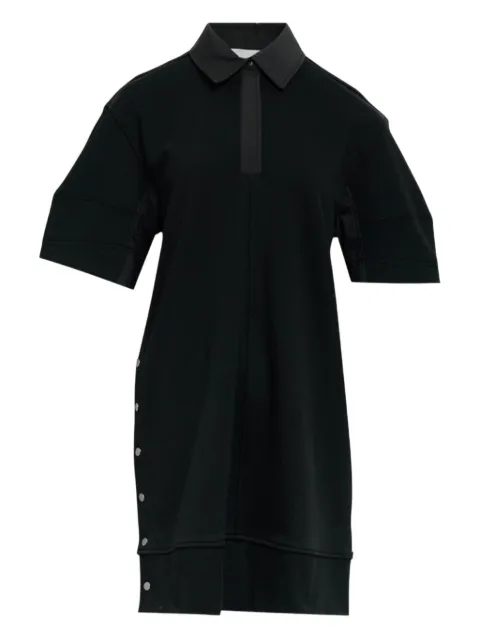 3.1 Phillip Lim Terry buttoned collar midi dress Black F25190988UFT