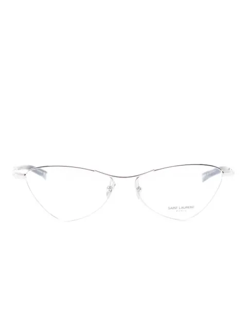 Saint Laurent Eyewear triangular-frame glasses Silver SL830OPT003