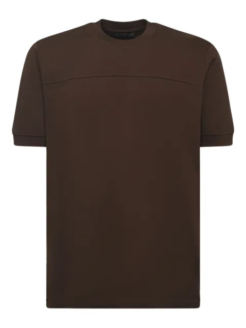 Giuliano Galiano crew-neck cotton T-shirt Brown BOBKAKI