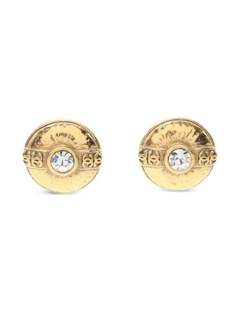 CHANEL Pre-Owned 1986-1988 CC-mark earrings Gold 1016174