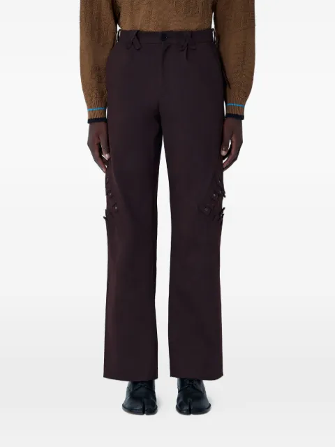 Kiko Kostadinov rivet leg trousers Brown KKAW25T0513