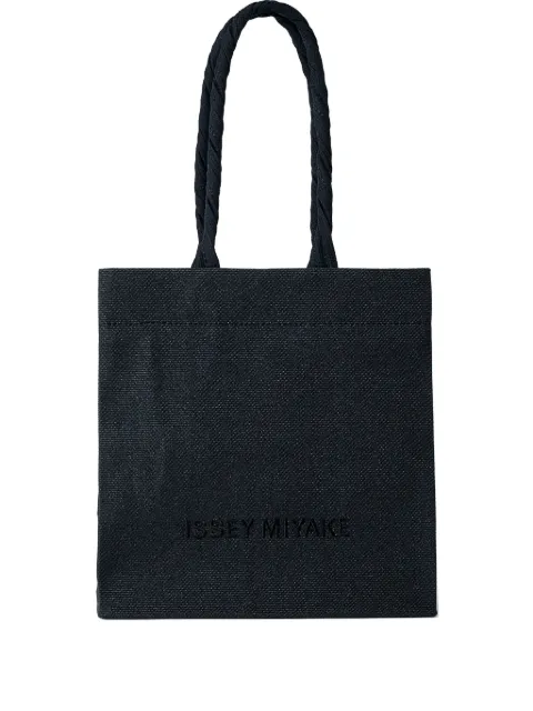 Issey Miyake logo-print twin-handles tote bag Black IM58AG40115