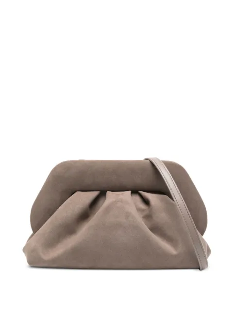 Themoirè Tia ruched clutch bag Brown TMF25TSUE58MUD