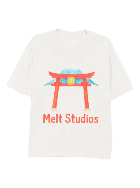 Melt graphic-print T-shirt Black MS5066