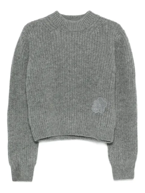 Cecilie Bahnsen flower appliqué sweater Grey 325KNI51001