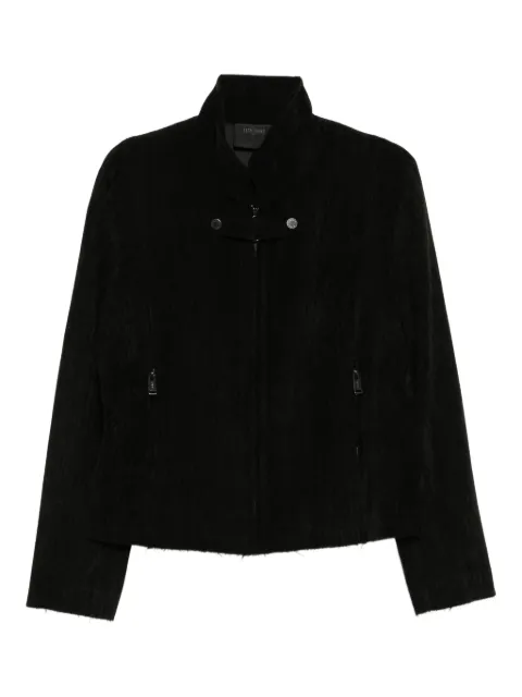 TEAM WANG design corduroy raw-edge jacket Black TWFW25A382