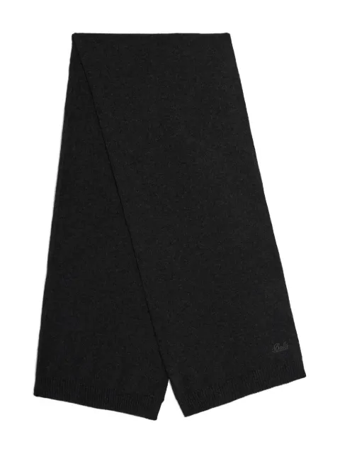 Bally logo plain-knit scarf Grey WSC04KWS023