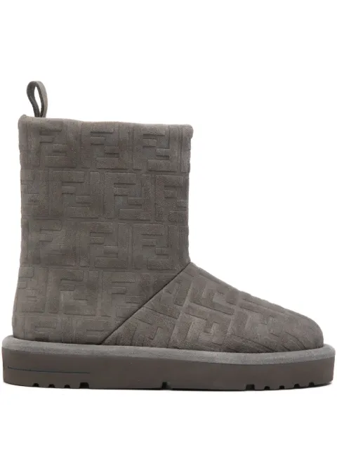FENDI 25mm Apres Chic embossed-FF boots Grey 8T8606ASA1